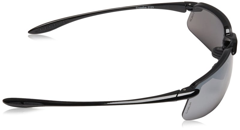 CROSSFIRE 2123 Crossfire Silver Mirror Safety Glasses, Scratch-Resistant, Frameless - Image 3